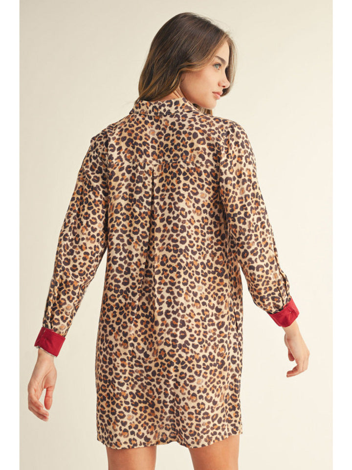 Leopard Shirt Dress