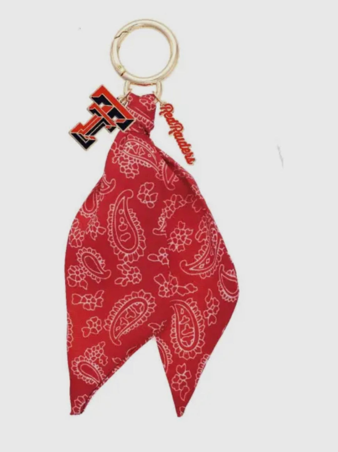 Texas Tech Red Raiders Logo Bandana Bag Charm