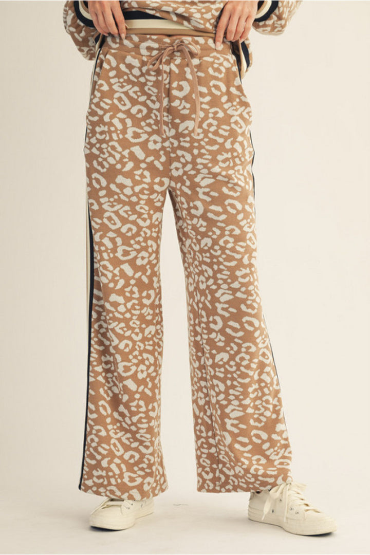 Cozy Knit Leopard Track Suit