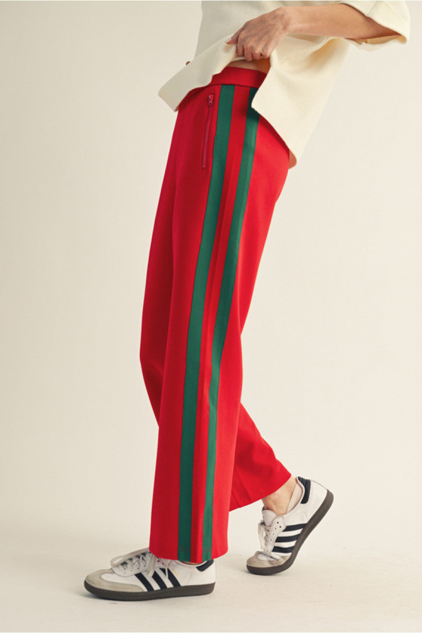 GUCCI ストライプ レッドジャージパンツM Red 