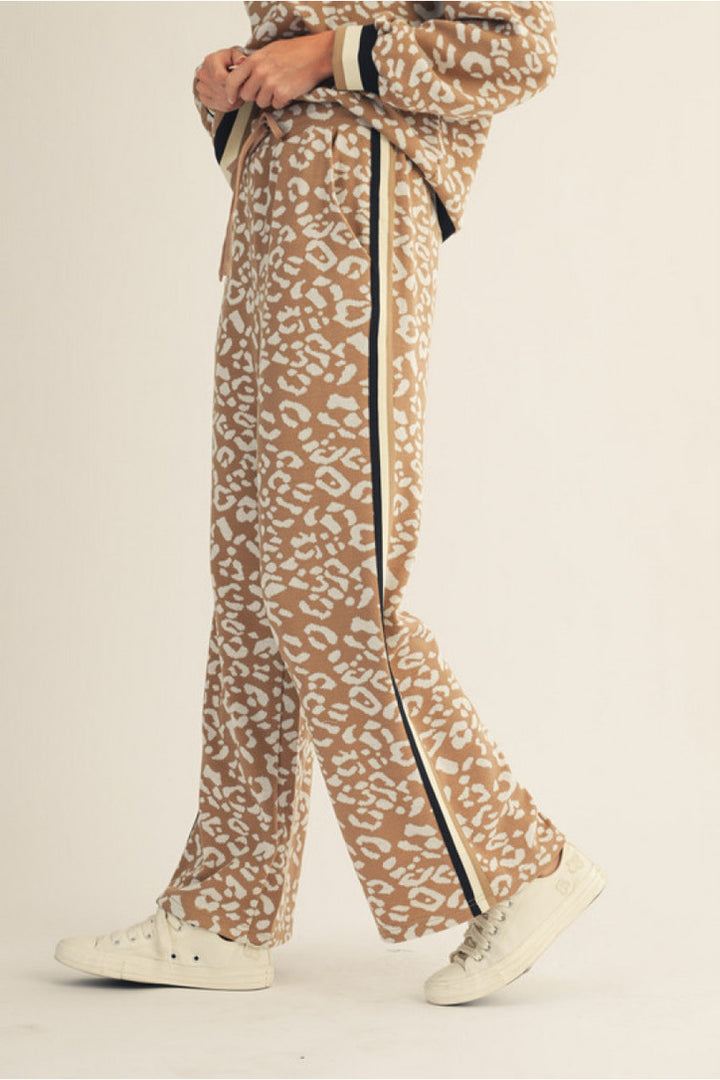 Cozy Knit Leopard Track Suit