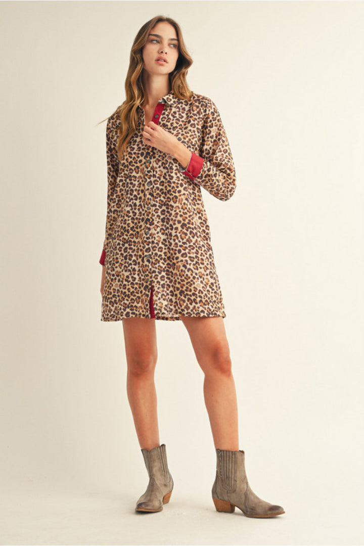 Leopard Shirt Dress