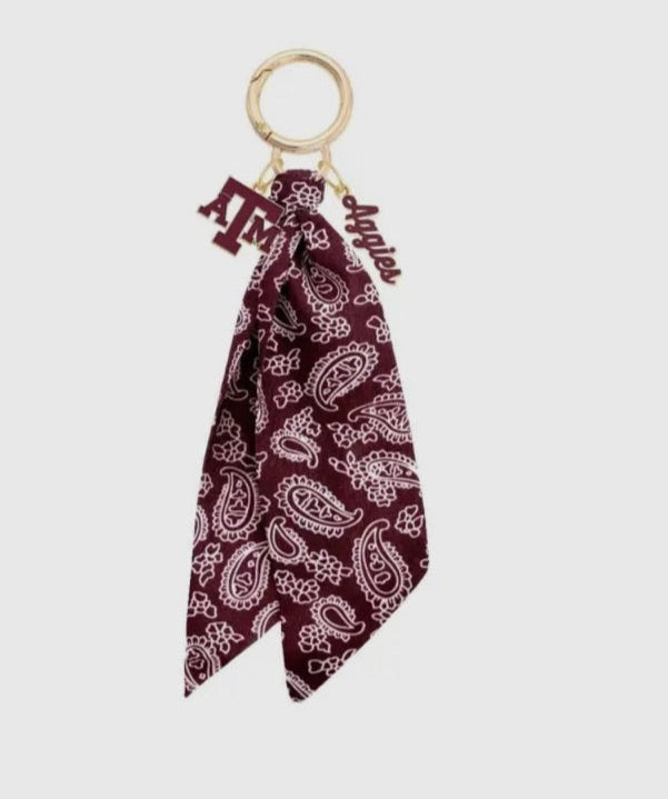 Texas A&M Aggies Logo Bandana Bag Charm