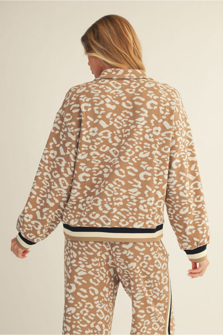 Cozy Knit Leopard Track Suit