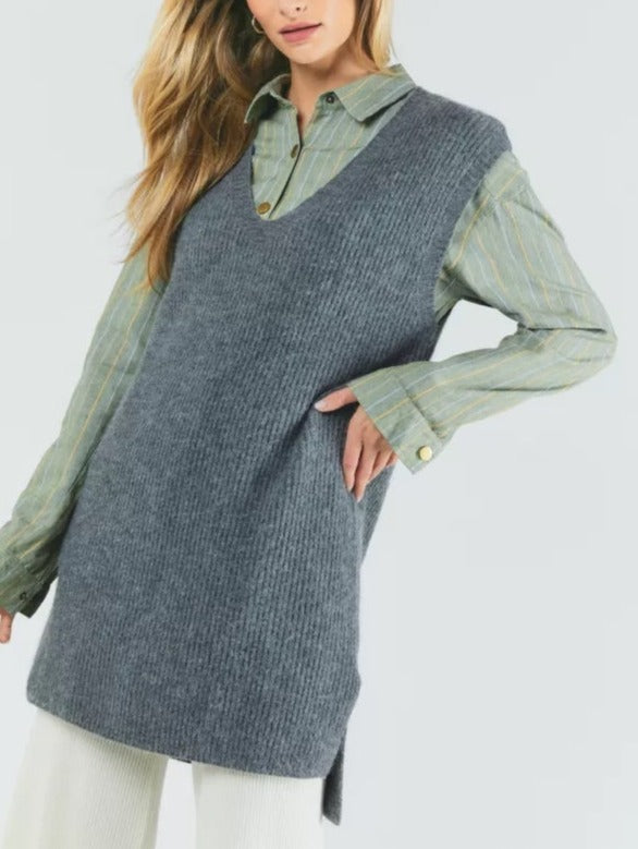 Charcoal Sweater Vest/Dress