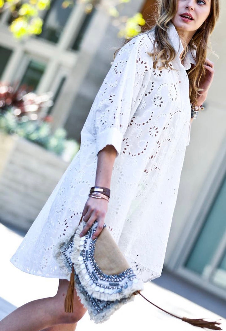 White Eyelet Cover Up