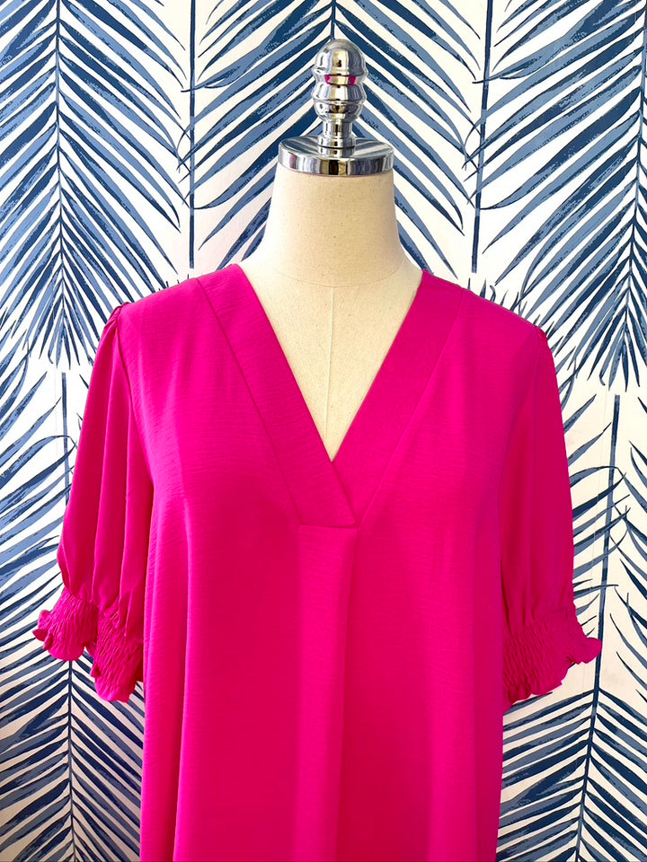 Neon Pink Shift Dress