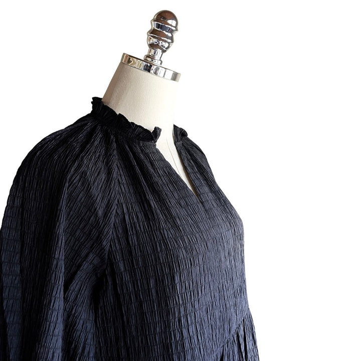 Tiered Smock Dress in Black