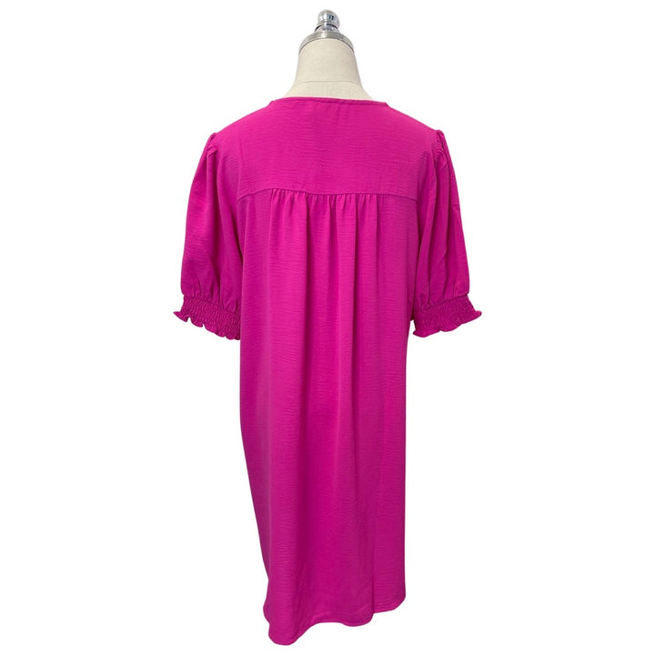 Neon Pink Shift Dress