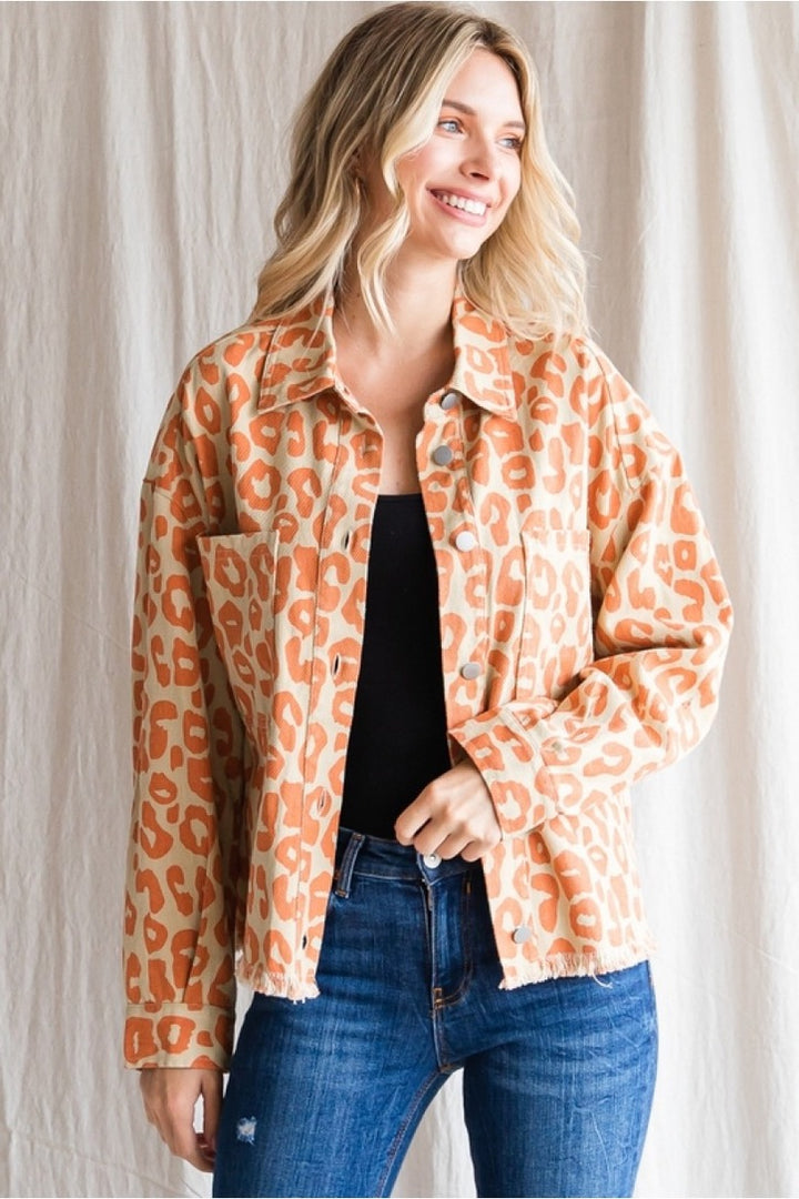 Pumpkin Spice Leopard Shacket