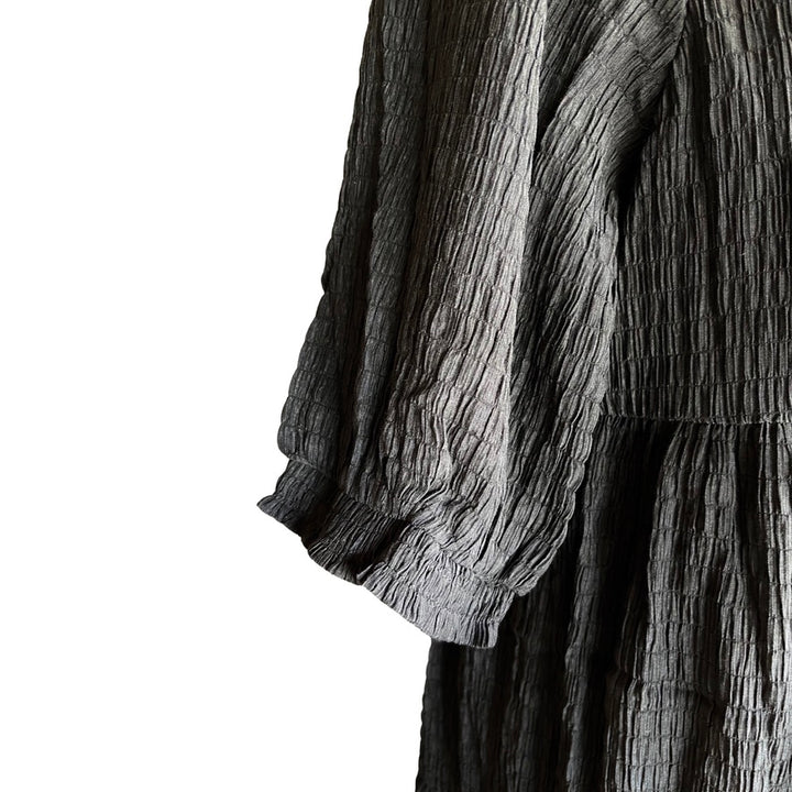 Tiered Smock Dress in Black