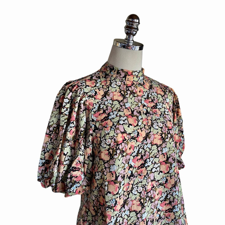 Floral Print Puff Sleeve Top