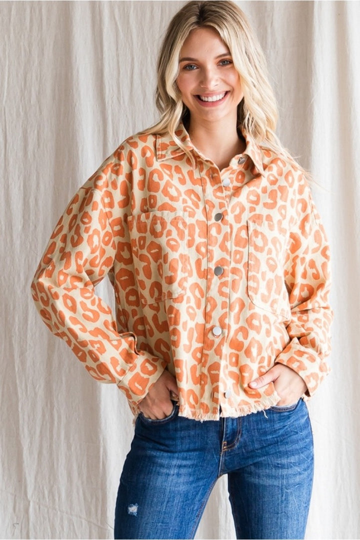Pumpkin Spice Leopard Shacket