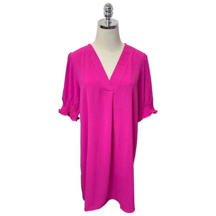 Neon Pink Shift Dress