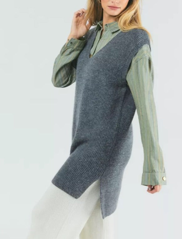 Charcoal Sweater Vest/Dress