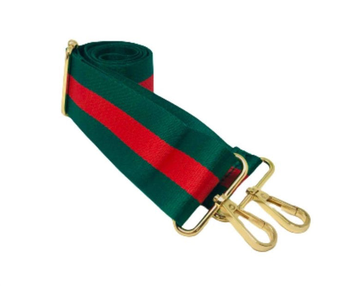 Green and Red Stripe "Guitar" Bag Strap