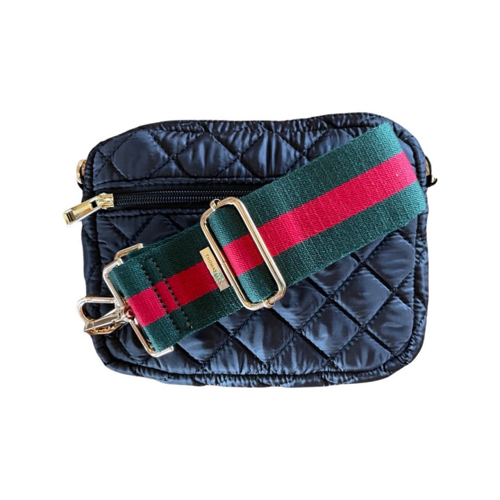 Green and Red Stripe "Guitar" Bag Strap