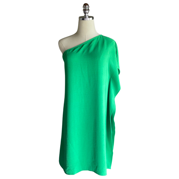 Asymmetrical Dress in Kelly Green