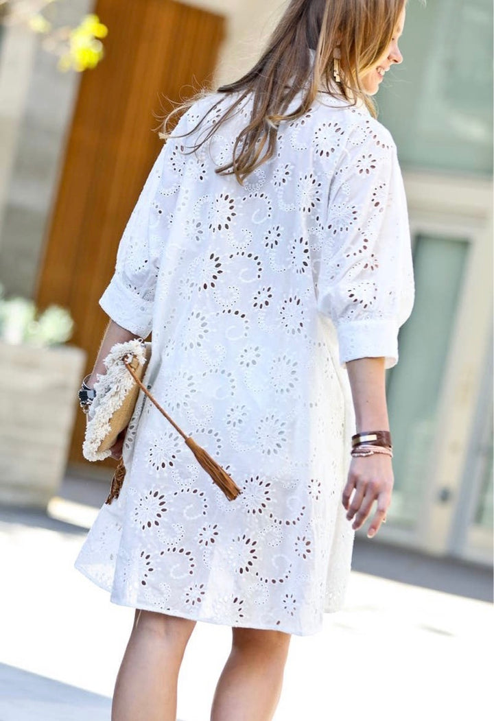 White Eyelet Cover Up
