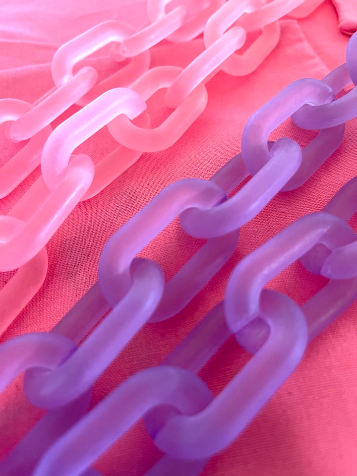 Frosted Chain Long Shoulder Strap