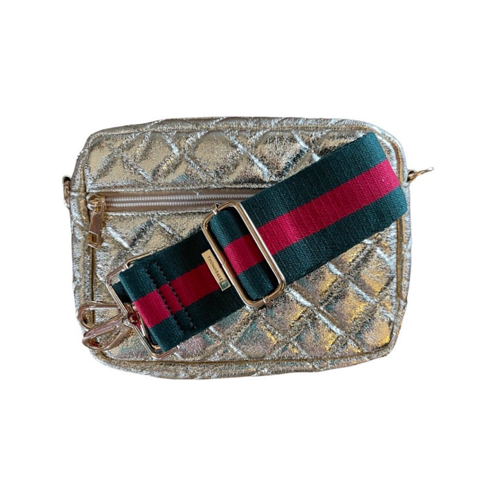 Green and Red Stripe "Guitar" Bag Strap