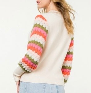 Knitted Bishop Sleeve Sweater