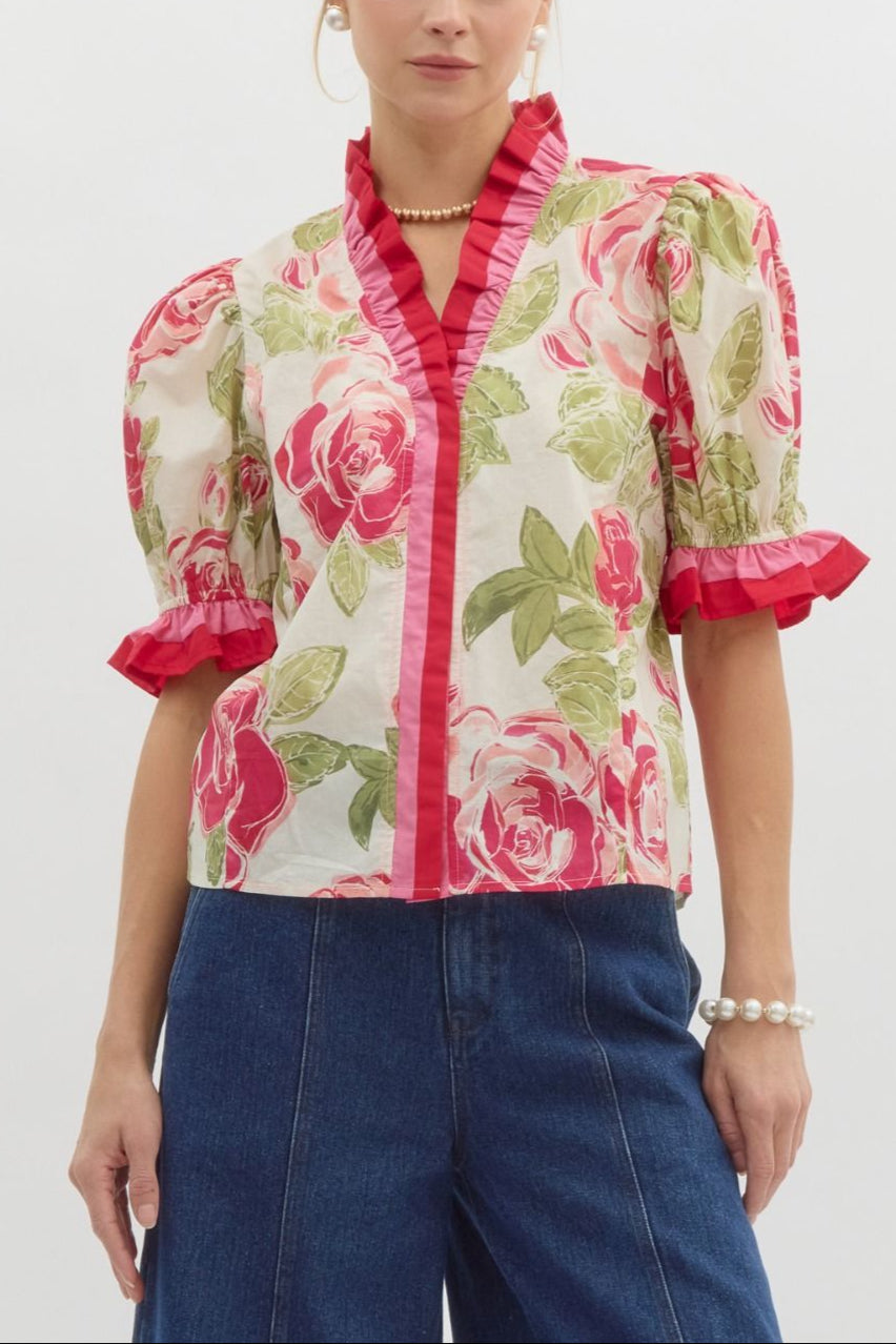 Spring Floral Top