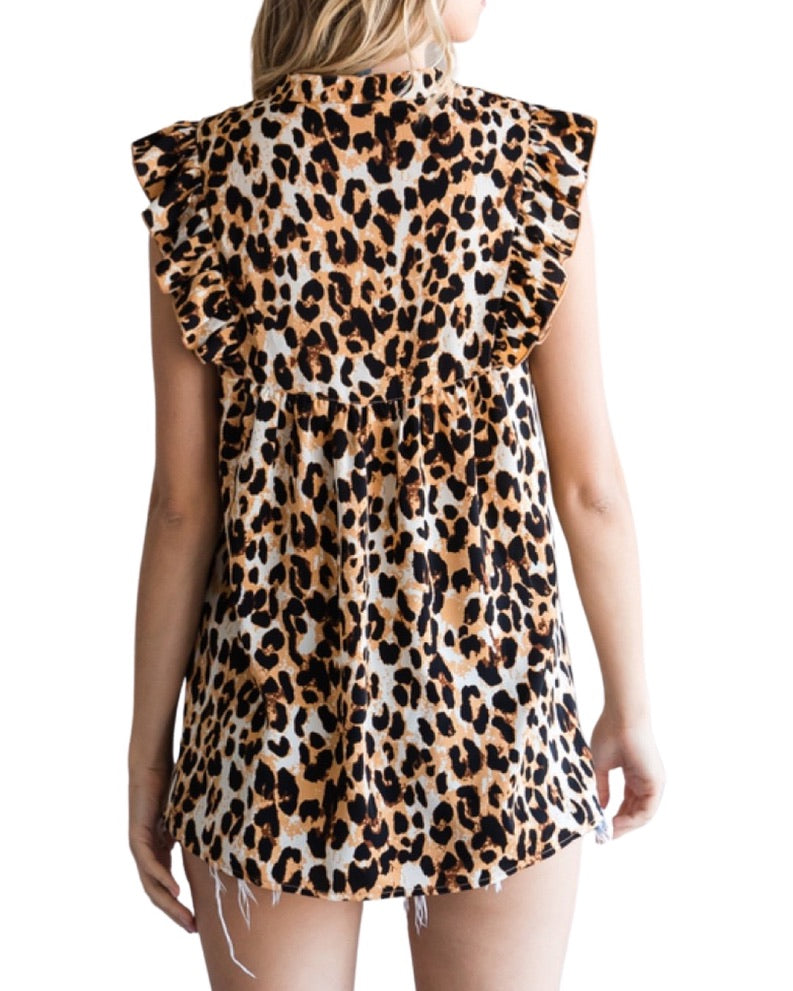 Festive Embroidered Leopard Top