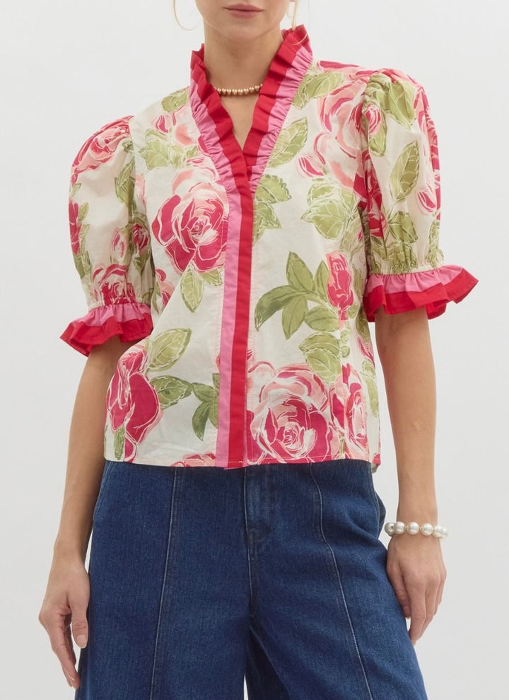 Spring Floral Top