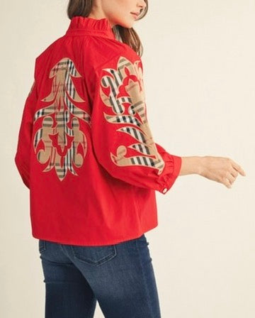Designer Inspired Applique Top