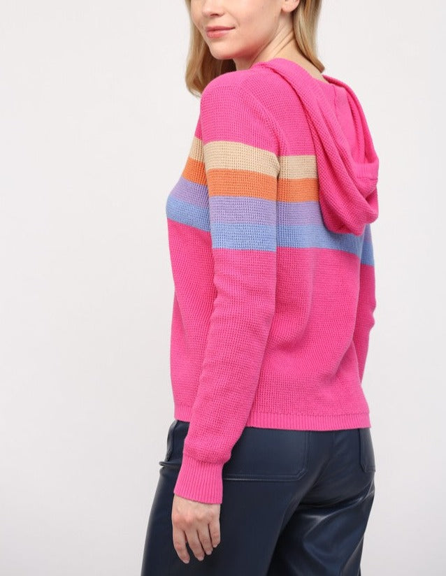 Fuchsia Waffle Knit Hoodie