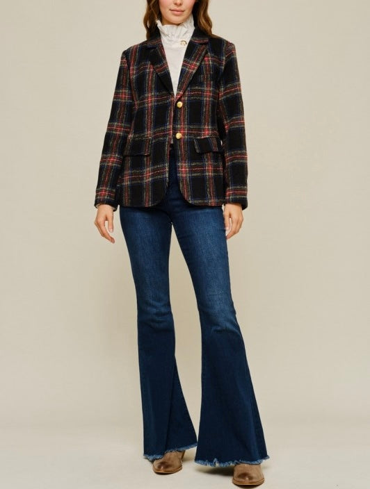 Classic Tartan Plaid Blazer
