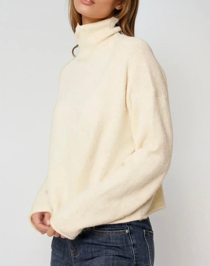 Cream Cropped Sweater