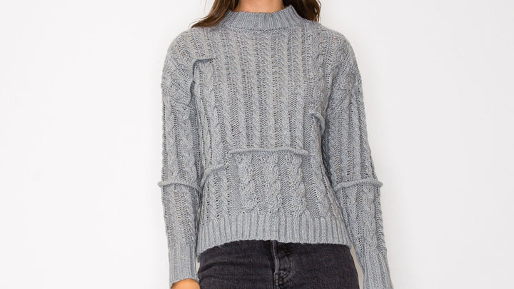 Cable Knit Patterned Sweater