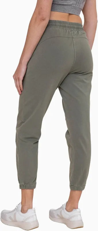 Swoop Back Stretch Twill Joggers