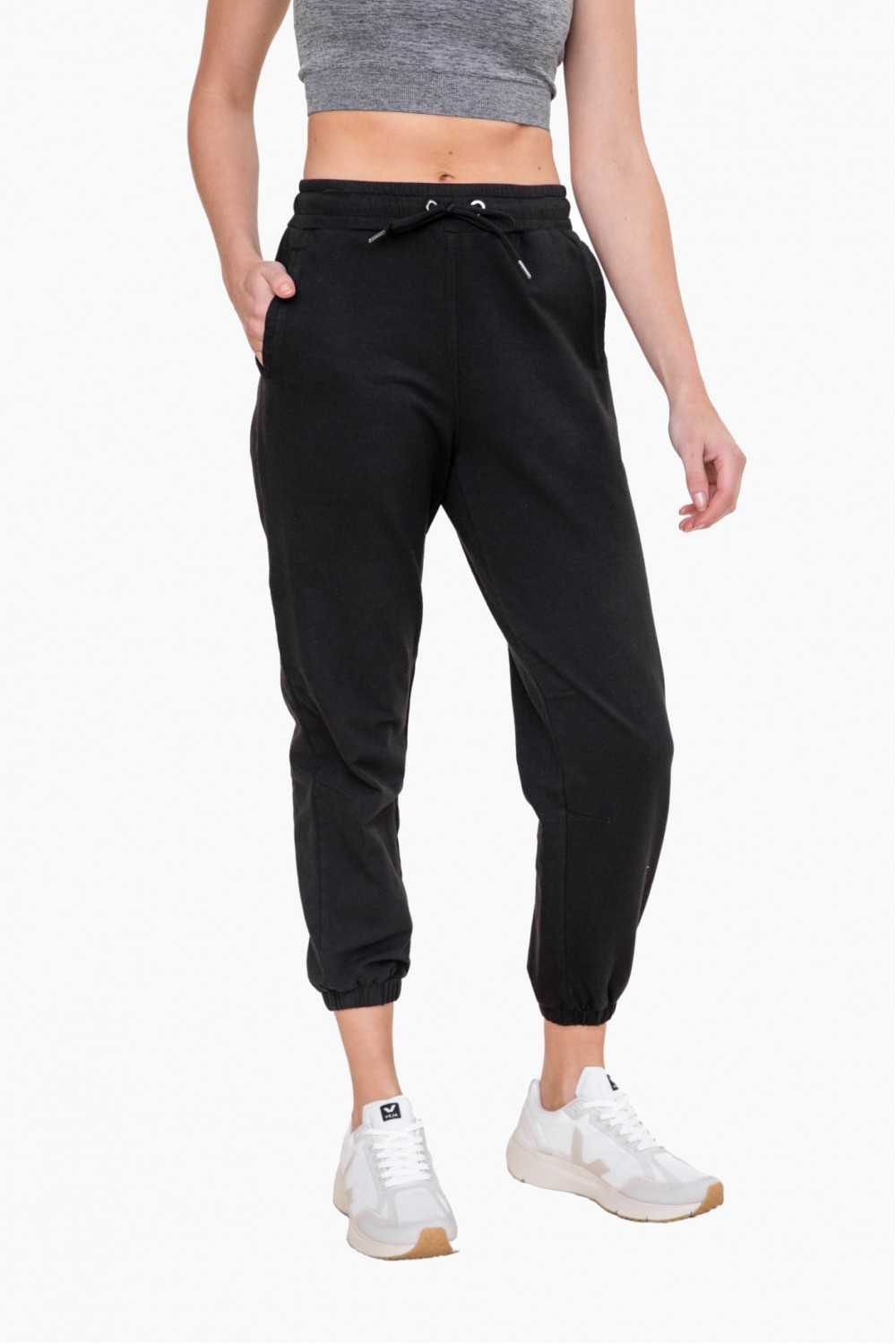 Swoop Back Stretch Twill Joggers