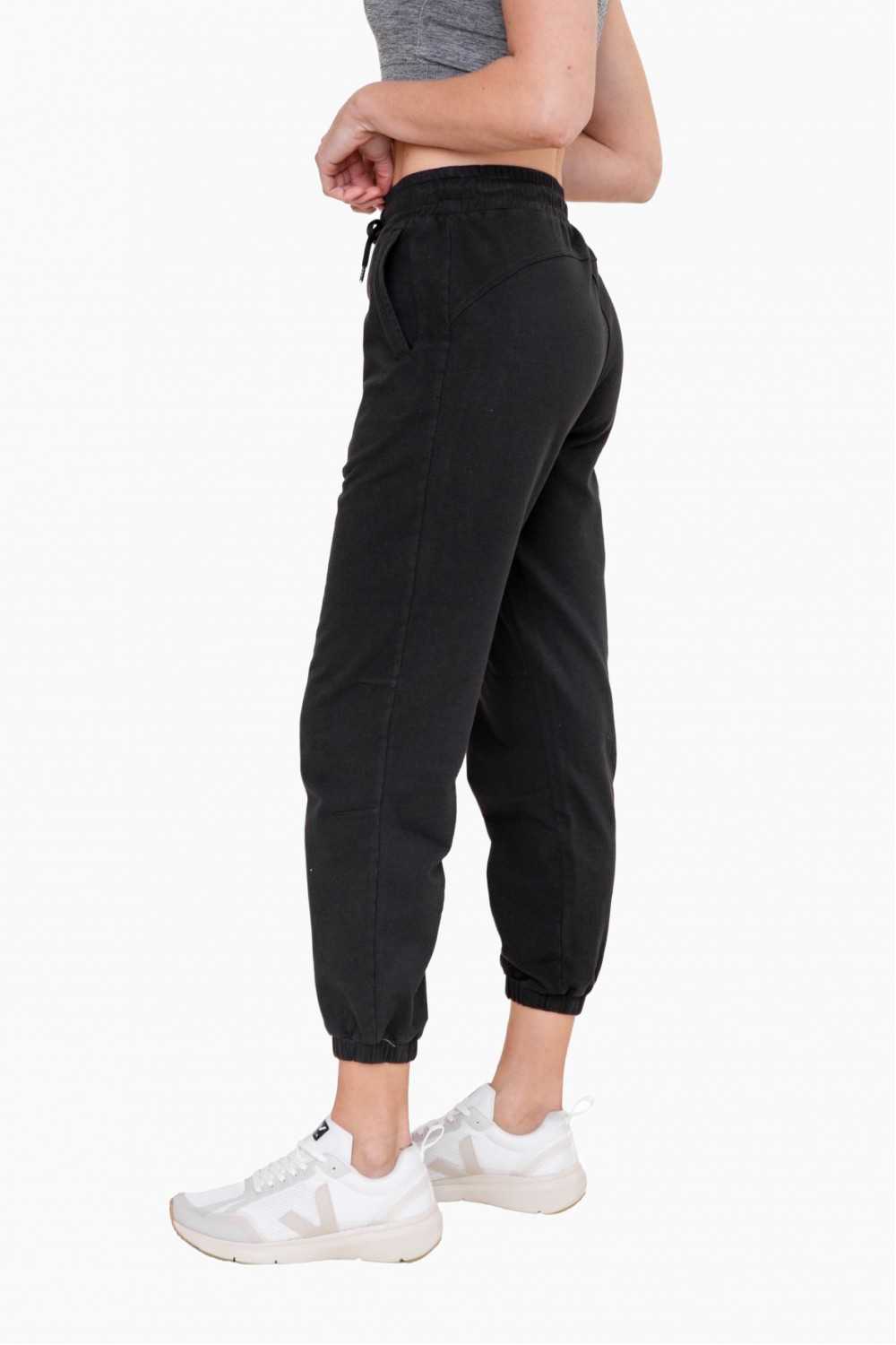 Swoop Back Stretch Twill Joggers