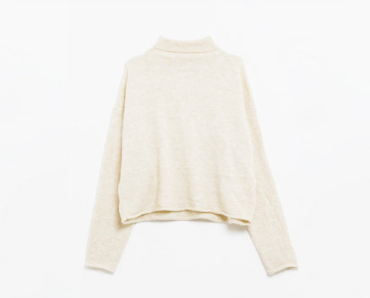 Cream Cropped Sweater