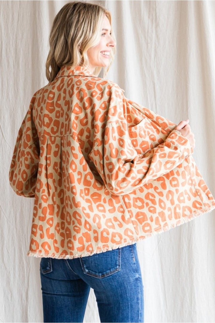 Pumpkin Spice Leopard Shacket