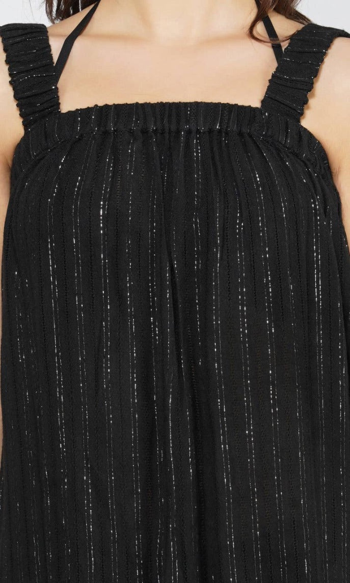 Summer Nights Silver Stripe Maxi Dress