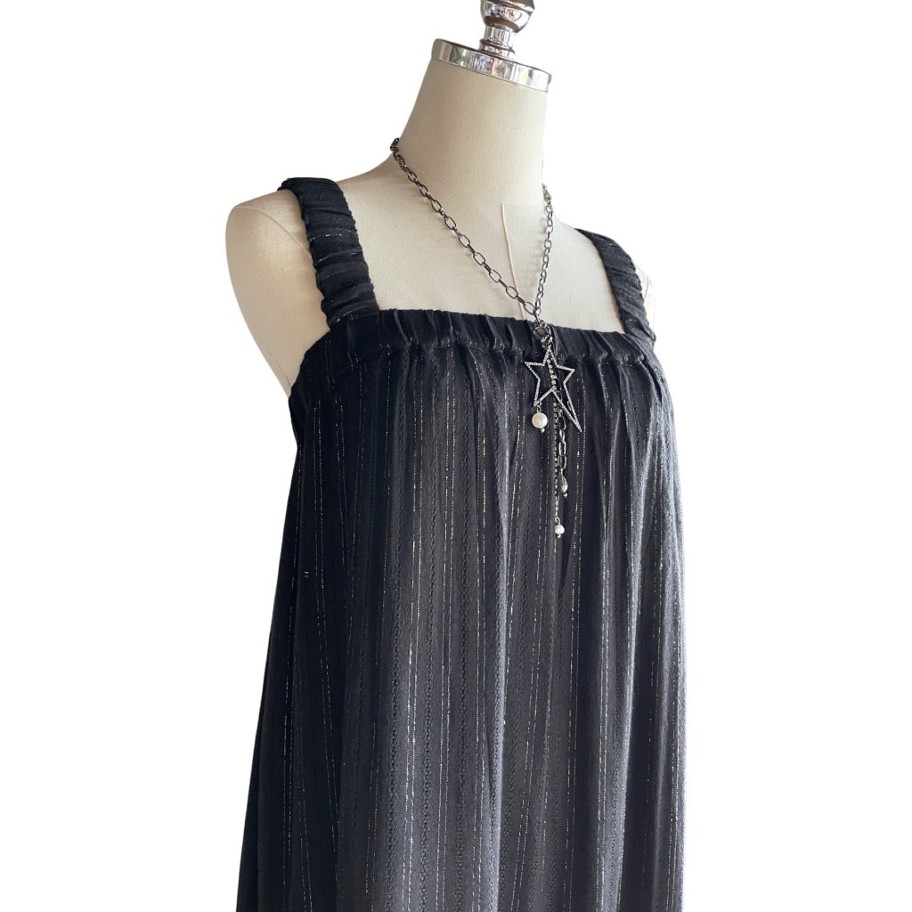 Summer Nights Silver Stripe Maxi Dress