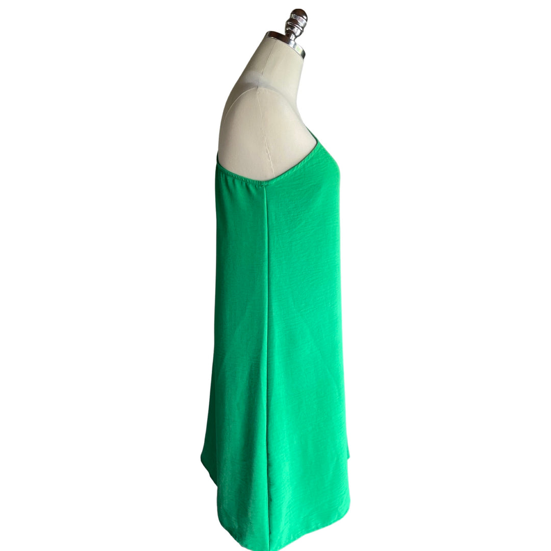 Asymmetrical Dress in Kelly Green