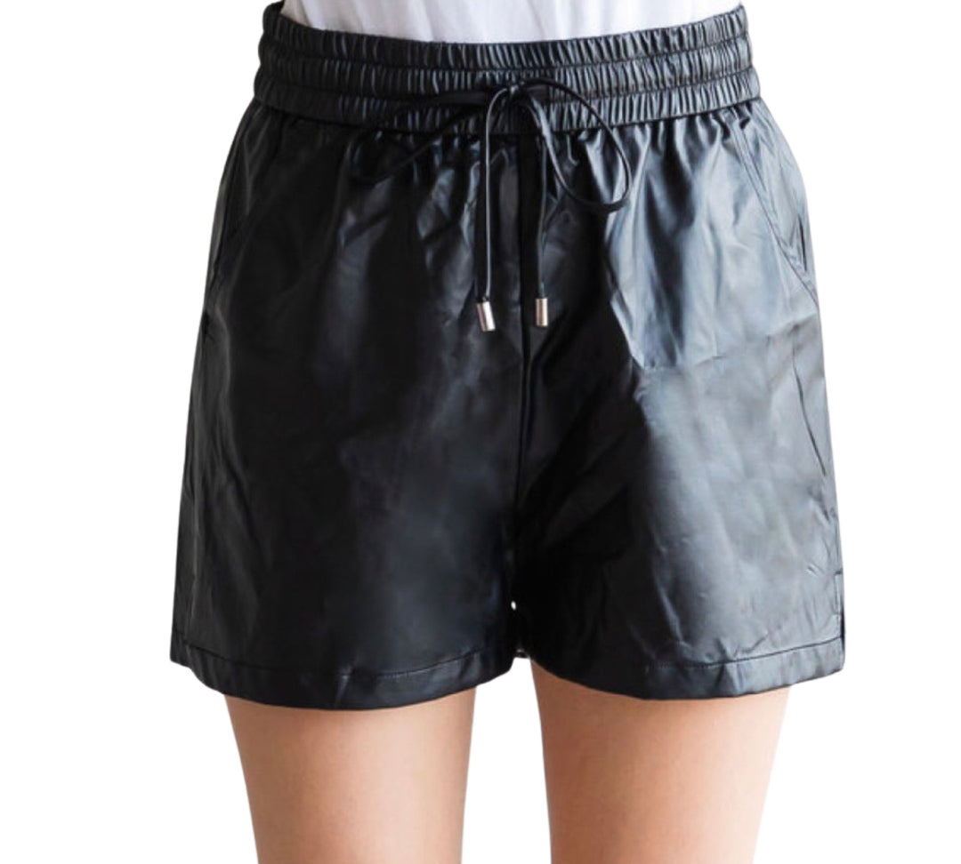 Vegan Leather Shorts