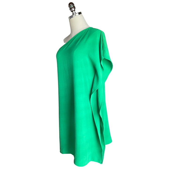 Asymmetrical Dress in Kelly Green