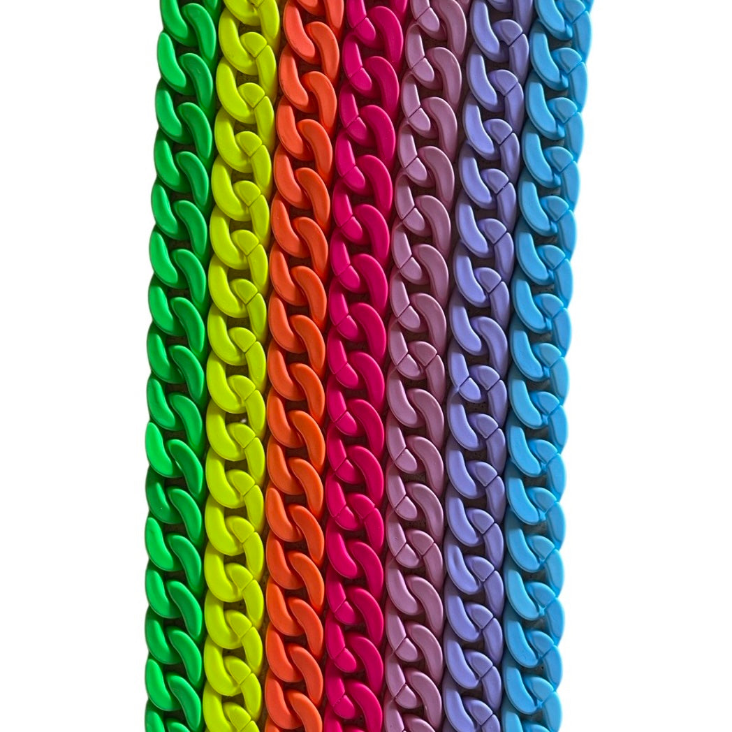 Neon and Pastel Chain Shoulder Strap