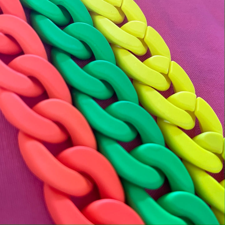 Neon and Pastel Chain Shoulder Strap